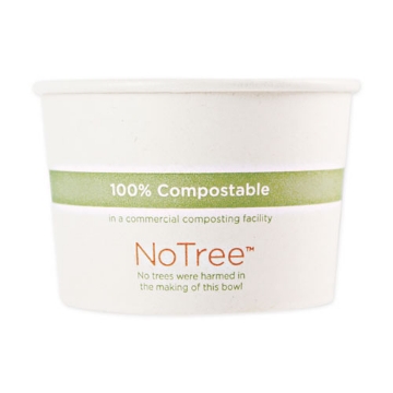 Picture of No Tree Paper Bowls, 12 oz, 4.4" Diameter x 2.5"h, Natural, Sugarcane, 500/Carton