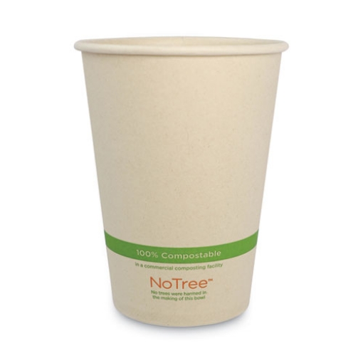 Picture of No Tree Paper Bowls, 32 oz, 4.4" Diameter x 5.8"h, Natural, Sugarcane, 500/Carton