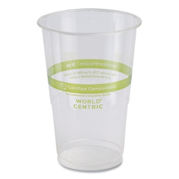 Picture of PLA Clear Cold Cups, 9 oz, Clear, 2,000/Carton