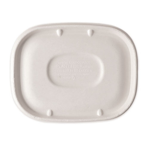 Picture of Fiber Lids for Fiber Containers, 8.9 x 6.9 x 0.4, Natural, Paper, 400/Carton