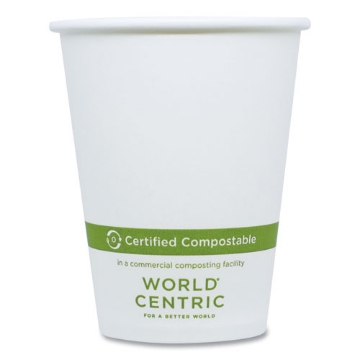 Picture of Paper Hot Cups, 8 oz, White, 1,000/Carton