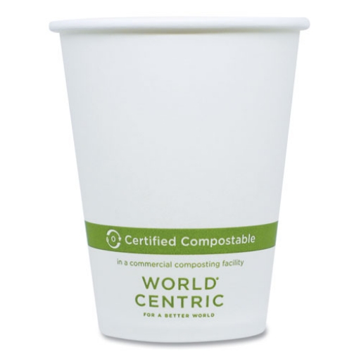 Picture of Paper Hot Cups, 8 oz, White, 1,000/Carton