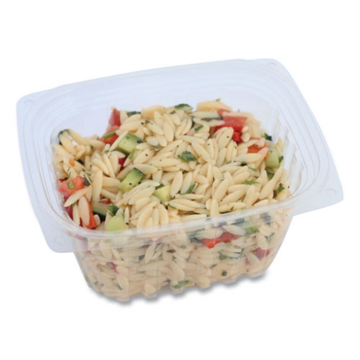 Picture of PLA Rectangular Deli Containers, 16 oz, 4.8 x 5.9 x 2.8, Clear, Plastic, 900/Carton