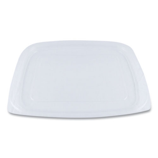 Picture of PLA Rectangular Deli Container Lids, 6.5 x 7.5 x 0.3, Clear, Plastic, 600/Carton