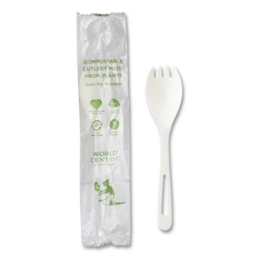 Picture of TPLA Compostable Cutlery, Spork, White, 750/Carton