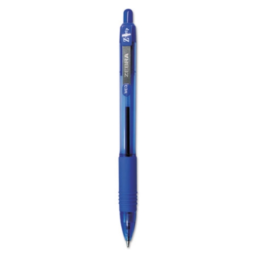 Picture of Z-Grip Ballpoint Pen, Retractable, Medium 1 mm, Blue Ink, Translucent Blue/Blue Barrel, 24/Pack