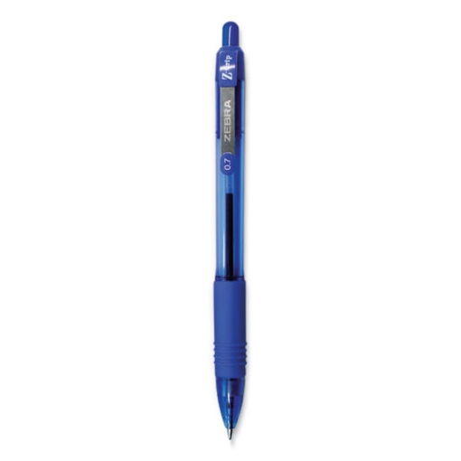 Picture of Z-Grip Ballpoint Pen, Retractable, Medium 0.7 mm, Blue Ink, Translucent Blue/Blue Barrel, 12/Pack