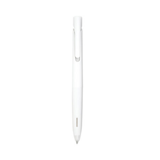 Picture of bLen Gel Pen, Retractable, Fine 0.7 mm, Black Ink, White Barrel, Dozen