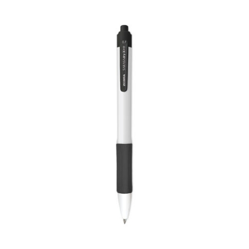 Picture of Sarasa Dry X20+ Gel Pen, Retractable, Fine 0.7 mm, Black Ink, White/Black Barrel, Dozen