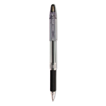 Picture of Jimnie Gel Pen, Stick, Medium 0.7 mm, Black Ink, Clear/Black Barrel, 12/Pack