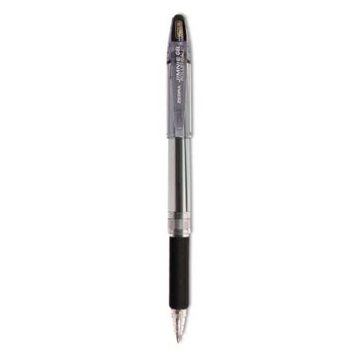 Picture of Jimnie Gel Pen, Stick, Medium 0.7 mm, Black Ink, Clear/Black Barrel, 12/Pack