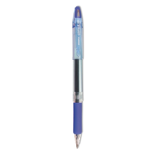 Picture of Jimnie Gel Pen, Stick, Medium 0.7 mm, Blue Ink, Clear/Blue Barrel, 12/Pack