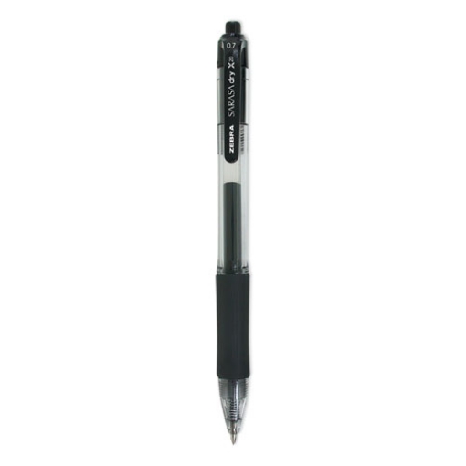 Picture of Sarasa Dry Gel X20 Gel Pen, Retractable, Medium 0.7 mm, Black Ink, Clear/Black Barrel, 36/Pack