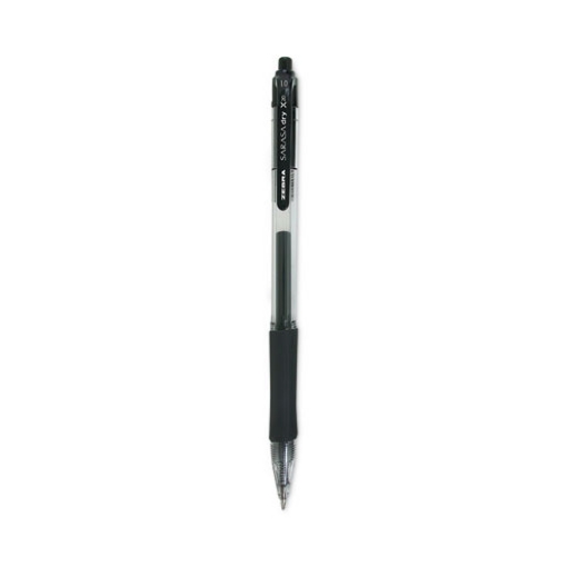 Picture of Sarasa Dry Gel X20 Gel Pen, Retractable, Bold 1 mm, Black Ink, Clear/Black Barrel, 12/Pack