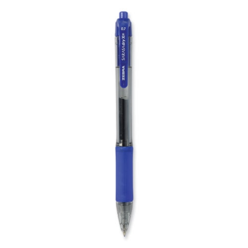 Picture of Sarasa Dry Gel X20 Gel Pen, Retractable, Medium 0.7 mm, Blue Ink, Clear/Blue Barrel, 12/Pack