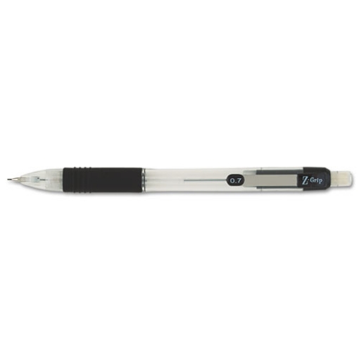 Picture of Z-Grip Mechanical Pencil, 0.7 mm, HB (#2), Black Lead, Clear/Black Barrel, Dozen