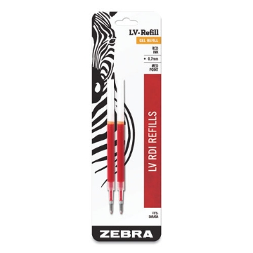 Picture of Jf Refill For Jimnie, Sarasa, Ecosarasa, Orbitz, Z-Grip And Gr8 Gel Roller Ball Pens, Medium Conical Tip, Red Ink, 2/pack