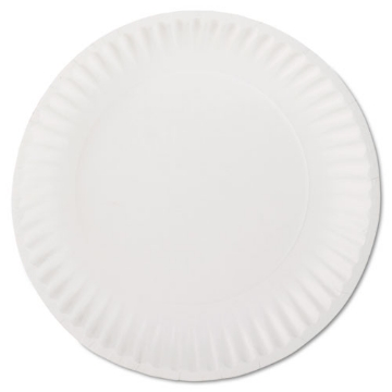 Picture of White Paper Plates, 9" Dia, 100/pack