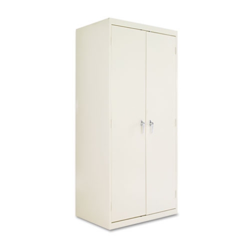 Picture of Assembled 78" High Heavy-Duty Welded Storage Cabinet, Four Adjustable Shelves, 36w X 24d, Putty