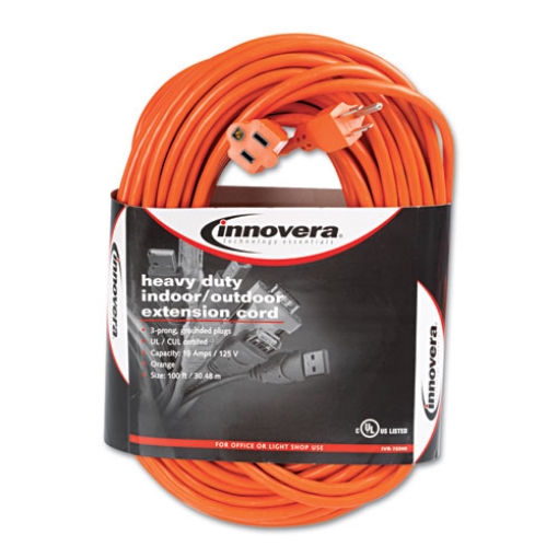 Picture of Indoor/Outdoor Extension Cord, 100 ft, 10 A, Orange