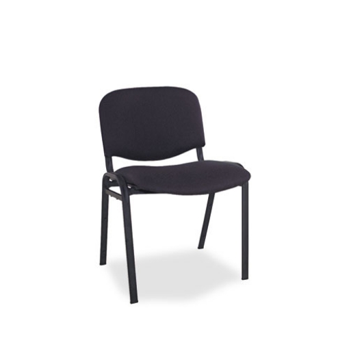 Picture of Alera Continental Series Stacking Chairs, Supports Up to 250 lb, 19.68" Seat Height, Black, 4/Carton