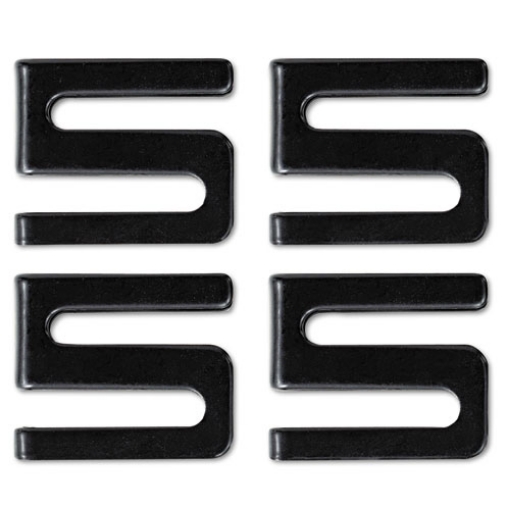 Picture of Wire Shelving S Hooks, Metal, Black, 4 Hooks/pack