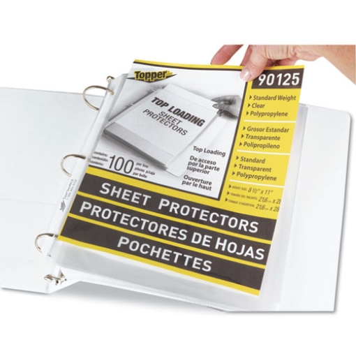 Picture of Top-Load Polypropylene Sheet Protectors, Standard, Letter, Clear, 2", 100/box