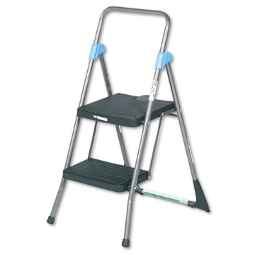 Picture of Commercial 2-Step Folding Stool, 300 lb Capacity, 20.5 x 24.75 x 39.5, Gray