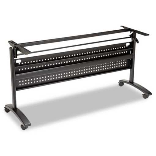 Picture of alera valencia flip training table base, modesty panel, 57.88w x 19.75d x 28.5h, black