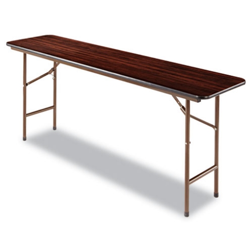 Picture of Wood Folding Table, Rectangular, 71.88w X 17.75d X 29.13h, Mahogany