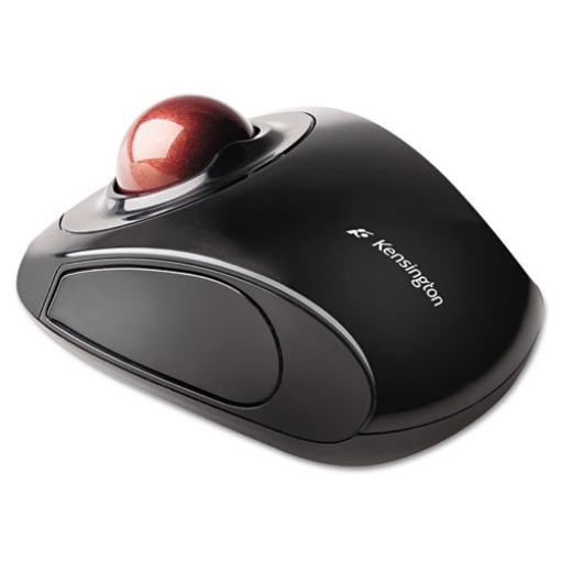 Picture of Orbit Wireless Mobile Trackball, 2.4 Ghz Frequency/30 Ft Wireless Range, Left/right Hand Use, Black/red