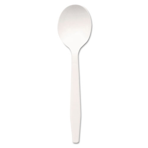 Picture of Plastic Cutlery, Mediumweight Soup Spoons, White, 1,000/carton