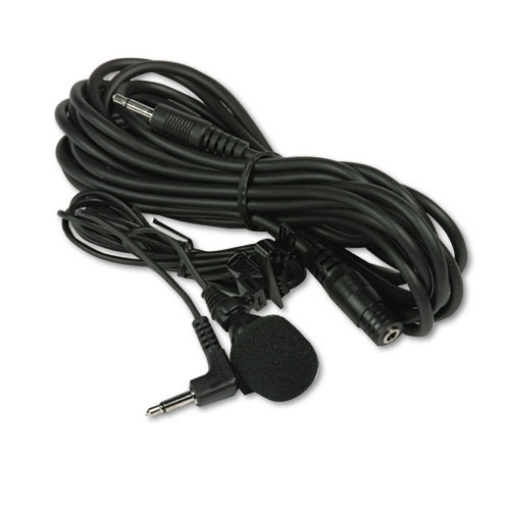 Picture of Handsfree Professional Cardioid Lapel Microphone, 40" Cord, 12 ft Extension Cable