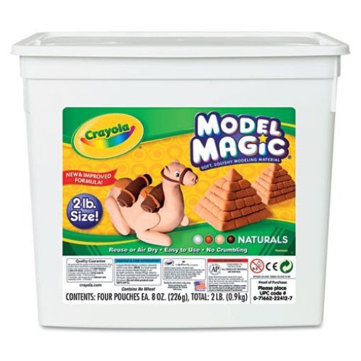 Picture of Model Magic Modeling Compound, 8 Oz Packs, 4 Packs, Assorted Natural Colors, 2 Lbs