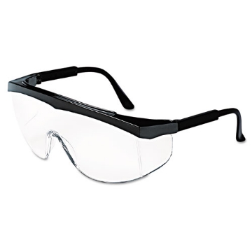 Picture of Stratos Safety Glasses, Black Frame, Clear Lens, 12/box