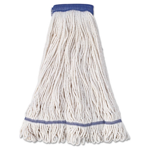 Picture of Super Loop Wet Mop Head, Cotton/synthetic Fiber, 5" Headband, X-Large Size, White, 12/carton