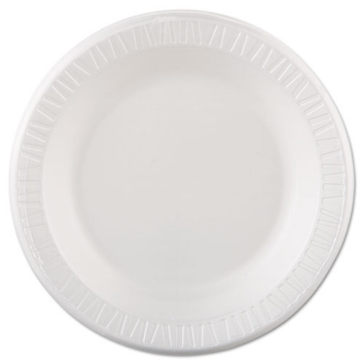 Picture of Quiet Classic Laminated Foam Dinnerware, Plate, 10.25" Dia, White, 125/pack, 4 Packs/carton