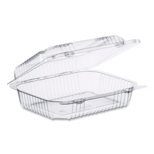 Picture of StayLock Clear Hinged Lid Containers, 6 x 7 x 2.1, Clear, Plastic, 125/Packs, 2 Packs/Carton