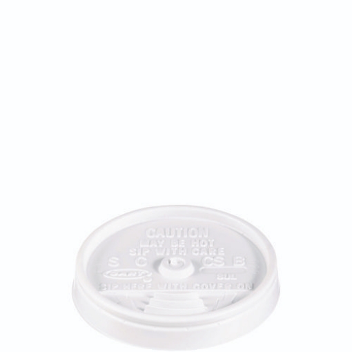 Picture of Sip Thru Lids, Fits 6 Oz To 10 Oz Cups, White, 100/pack, 10 Packs/carton