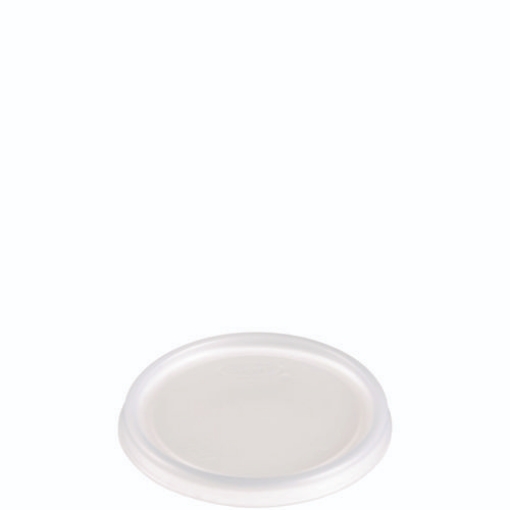 Picture of Non-Vented Cup Lids, Fits 6 Oz Cups, 2, 3.5, 4 Oz Food Containers, Translucent, 1,000/carton