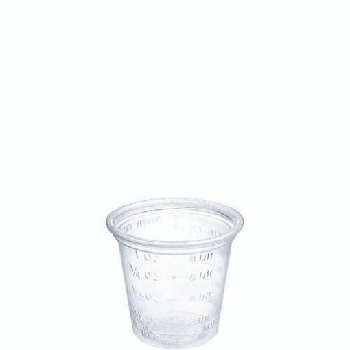 Picture of Polystyrene Graduated Medical and Dental Cups, 1 oz, Clear, Graduated, 5,000/Carton