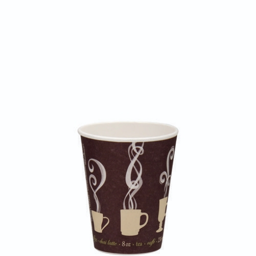 Picture of Thermoguard Insulated Paper Hot Cups, 8 Oz, Steam Print, 1,000/carton