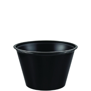 Picture of Polystyrene Portion Cups, 4 Oz, Black, 250/bag, 10 Bags/carton