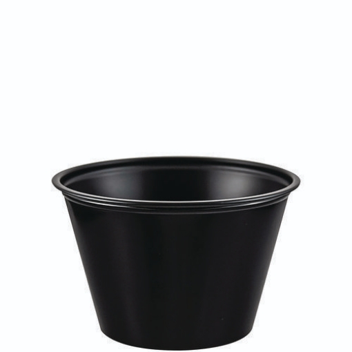 Picture of Polystyrene Portion Cups, 4 Oz, Black, 250/bag, 10 Bags/carton