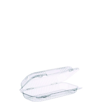 Picture of StayLock Clear Hinged Lid Containers, 4.5 x 8.5 x 2.1, Clear, PET Plastic, 250/Carton