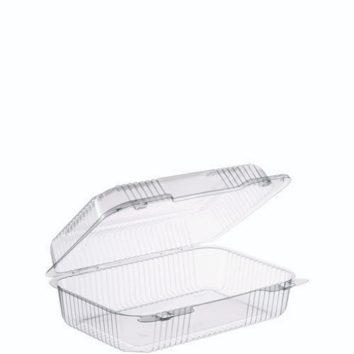 Picture of StayLock Clear Hinged Lid Containers, Oblong, 6.81 x 9.4 x 3.1, Plastic, 125/Bag, 2/Carton