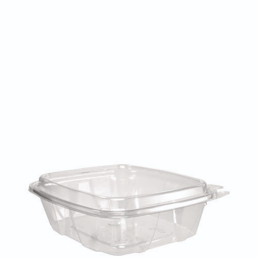 Picture of ClearPac SafeSeal Tamper-Resistant/Evident Containers, Domed Lid, 24 oz, 6.4 x 2.3 x 7.1, Clear, Plastic, 100/Bag, 2 Bags/CT