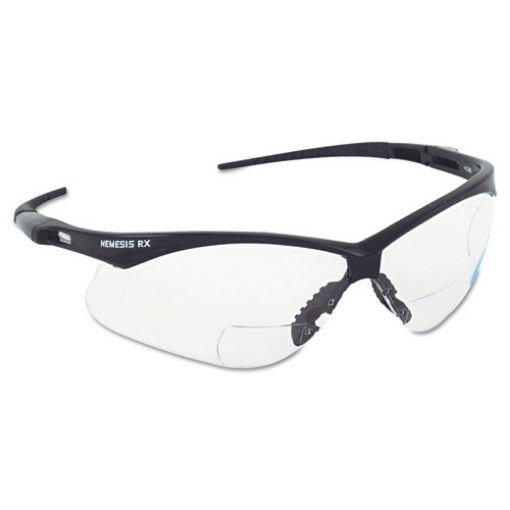 Picture of V60 Nemesis Rx Reader Safety Glasses, Black Frame, Clear Lens, +1.5 Diopter Strength