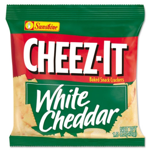 Picture of Cheez-It Crackers, 1.5 Oz Single-Serving Snack Bags, White Cheddar, 8/box