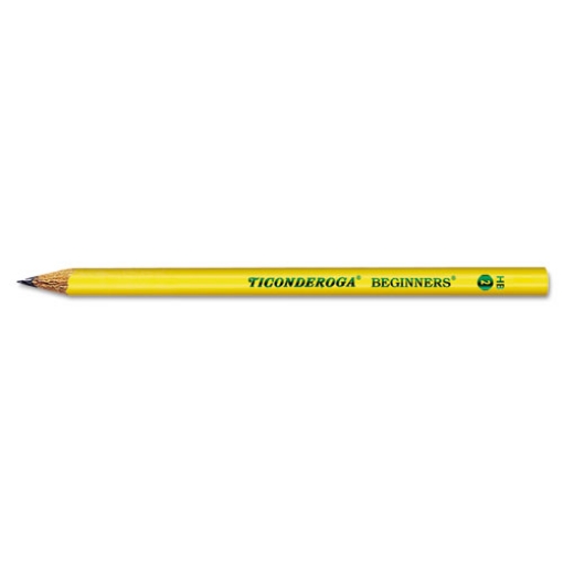 Picture of Ticonderoga Beginners Woodcase Pencil With Microban Protection, Hb (#2), Black Lead, Yellow Barrel, Dozen